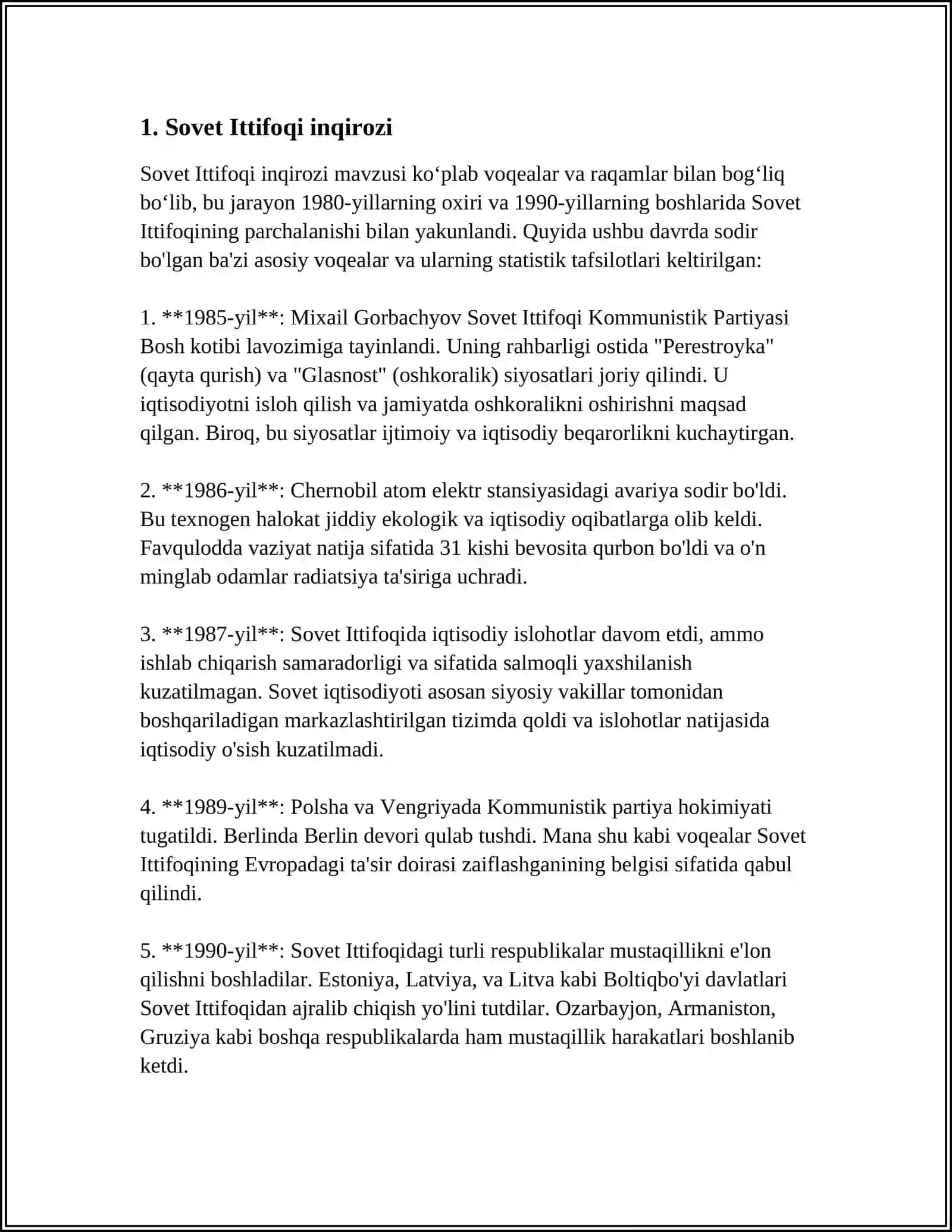 MUSTAQILLIKKA ERISHISH ARAFASIDA OʻZBEKISTONDAGI IJTIMOIY-SIYOSIY JARAYONLAR 4