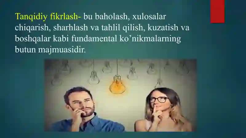 Tanqidiy fikrlash 4