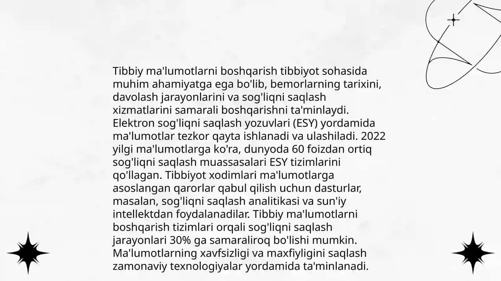 Tibbiy informatika EHM roʼli 4