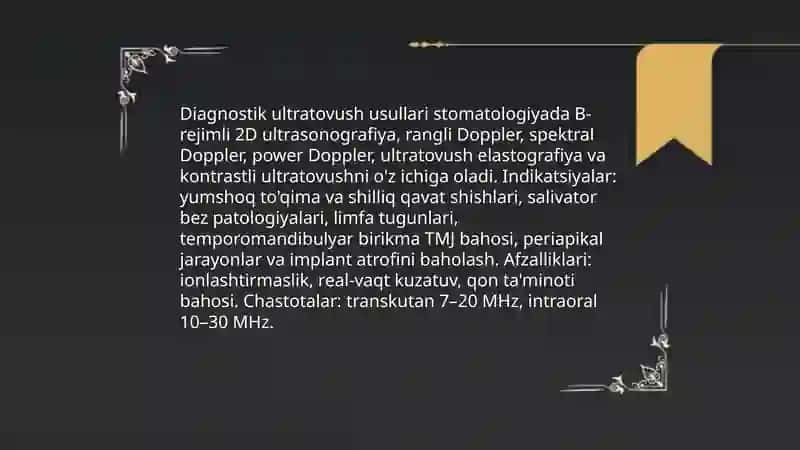 Ultratovush va uning stomatologiyada qoʻllanishi 4