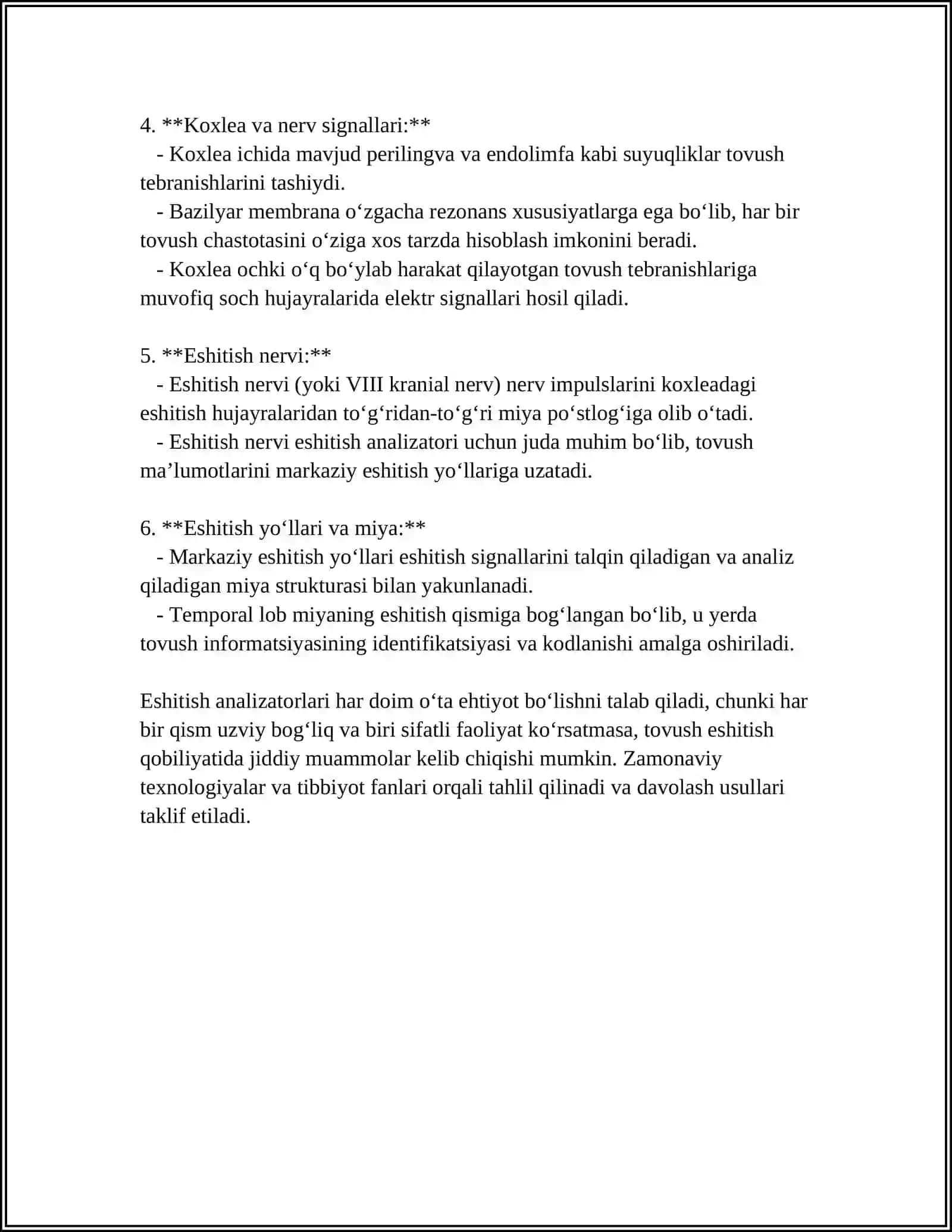 Eshitish analizatorlari tuzilishi 4