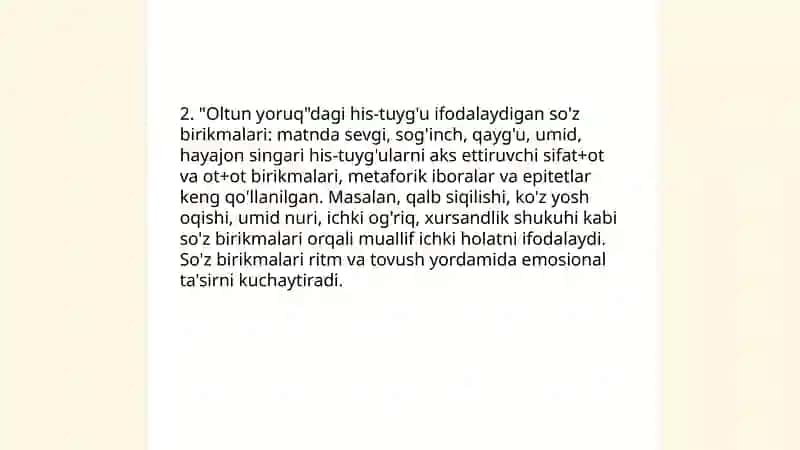 "Oltun yoruq"dagi so'z birikmalari 4