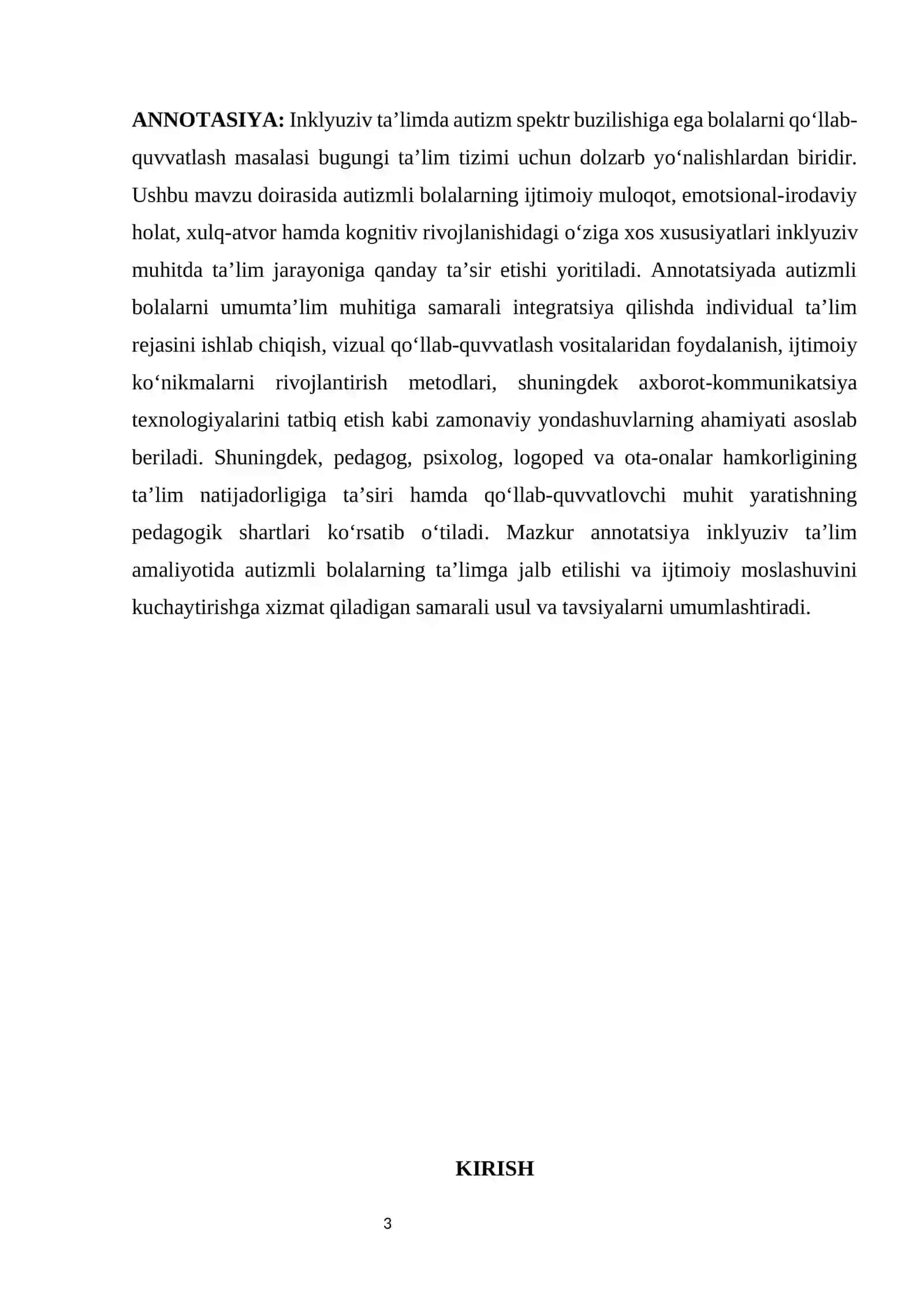 Inklyuziv ta'limda autizmli bolalarni qo‘llab-quvvatlash 4