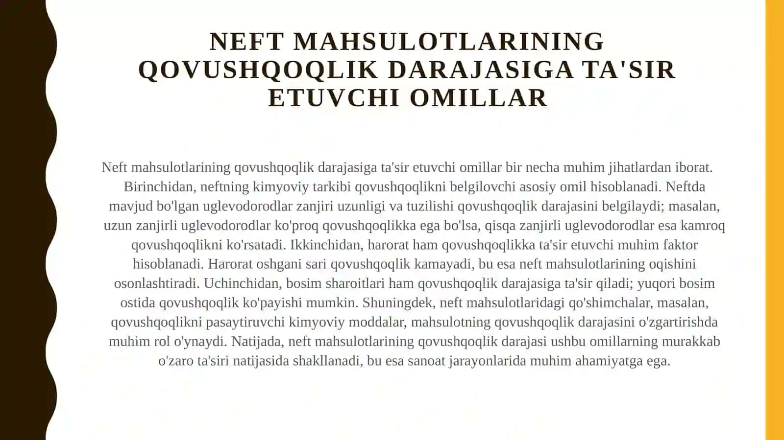 Neft mahsulotining qovushqoqligini 4