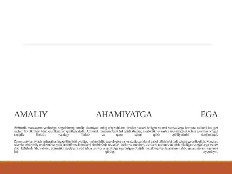 Arifmetik Masalalarni Yechishga O'rgatish Metodikasi 4