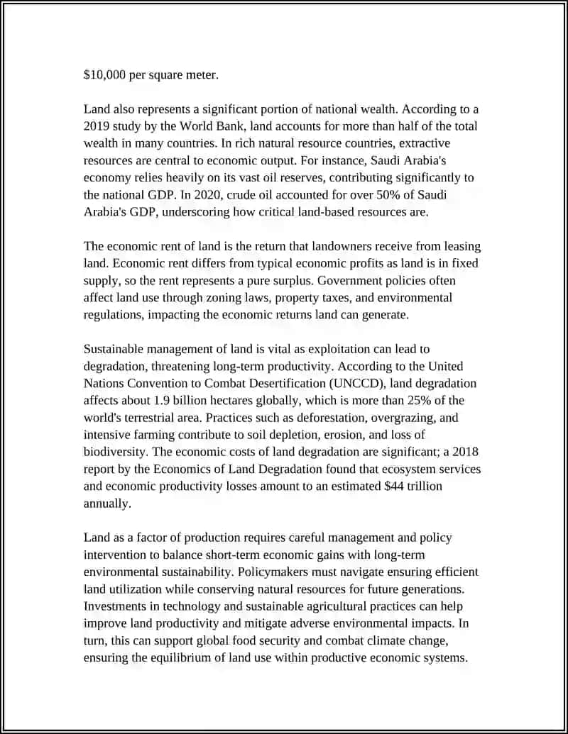 Land as a Factor of Production 4