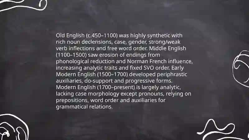 Comparing the periods of English 4