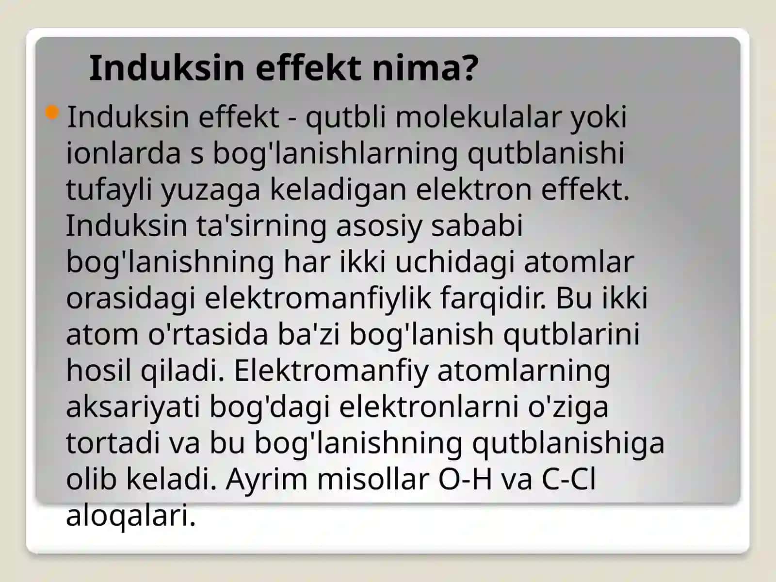 Induksin va mezomer effekt 4