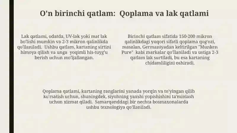Gatda Kartalarida Ishlatiladigan Qatlamlar 4