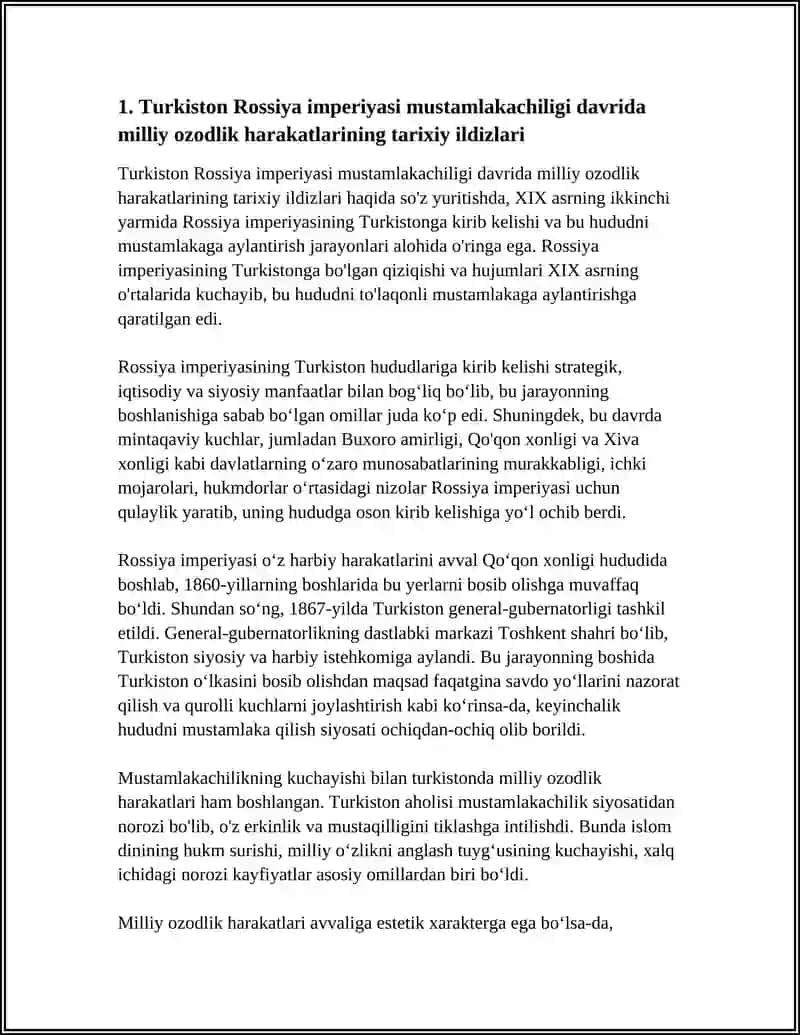 TURKISTON RASSIYA IMPERIYASI MUSTAMLAKACHILIGI DAVRIDA MILLIY OZODLIK HARAKATLARI 4