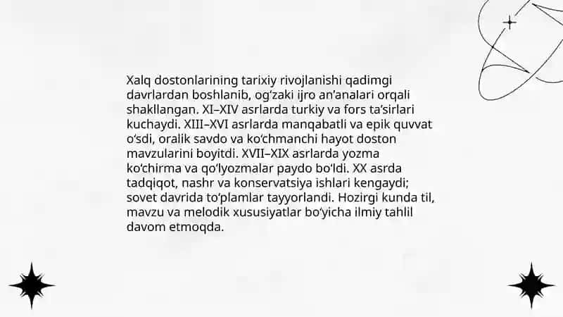 Xalq dostonlari haqida ma'lumot 4