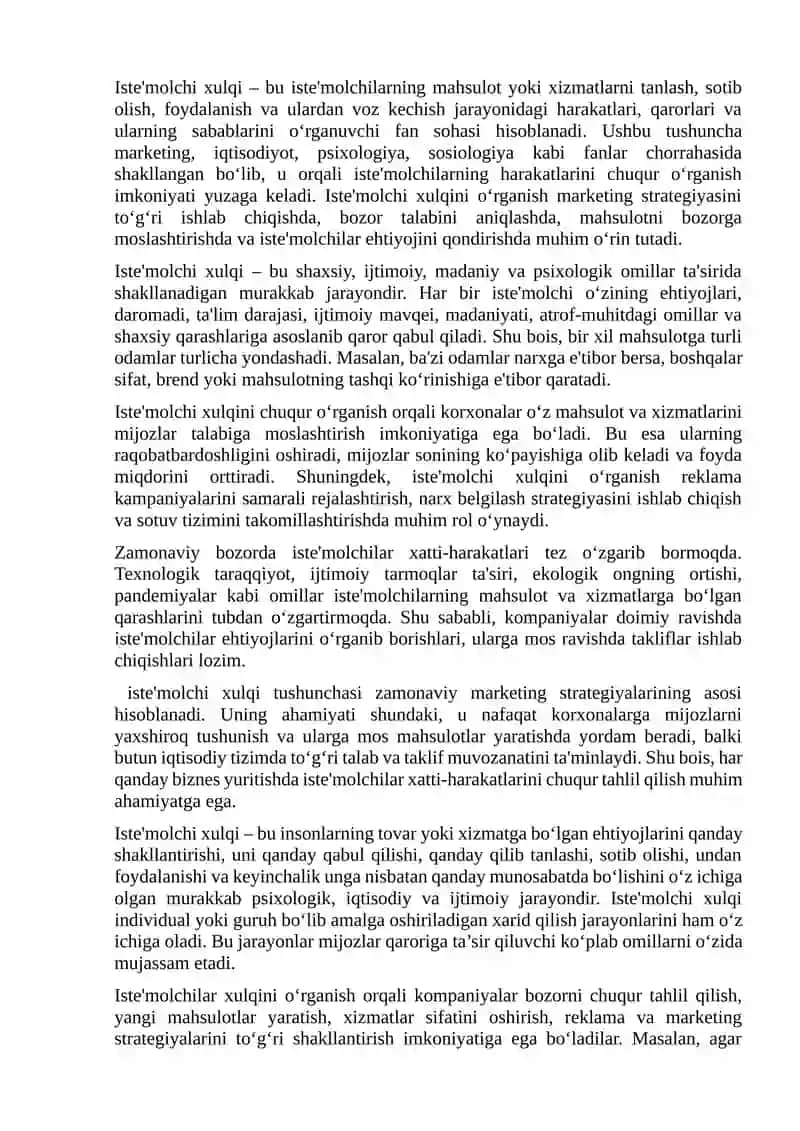 Iste’molchi hulqi nazariyasi 4