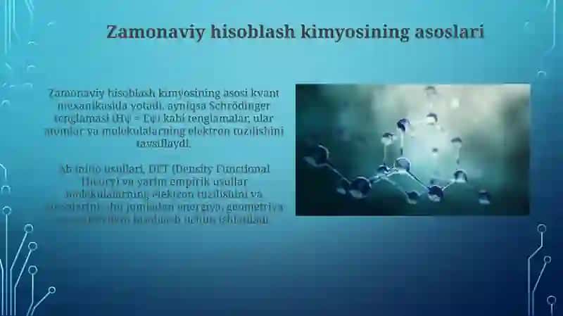 Zamonaviy hisoblash kimyosi 4