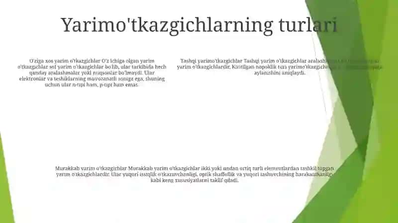 YarimoʻTkazgichli Materiallar 4