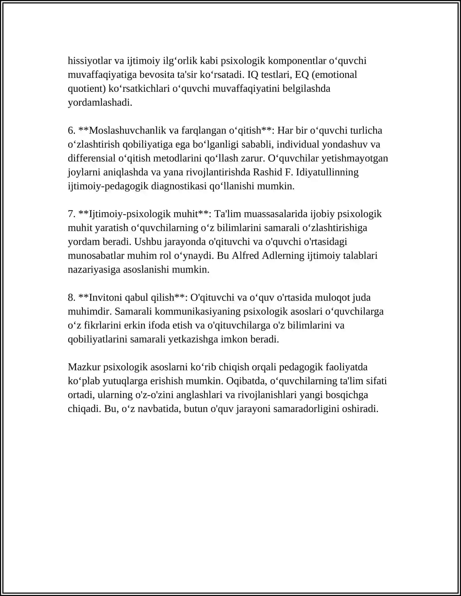 PEDAGOGIK FAOLIYATNING PSIXOLOGIK XUSUSIYATLARI 4