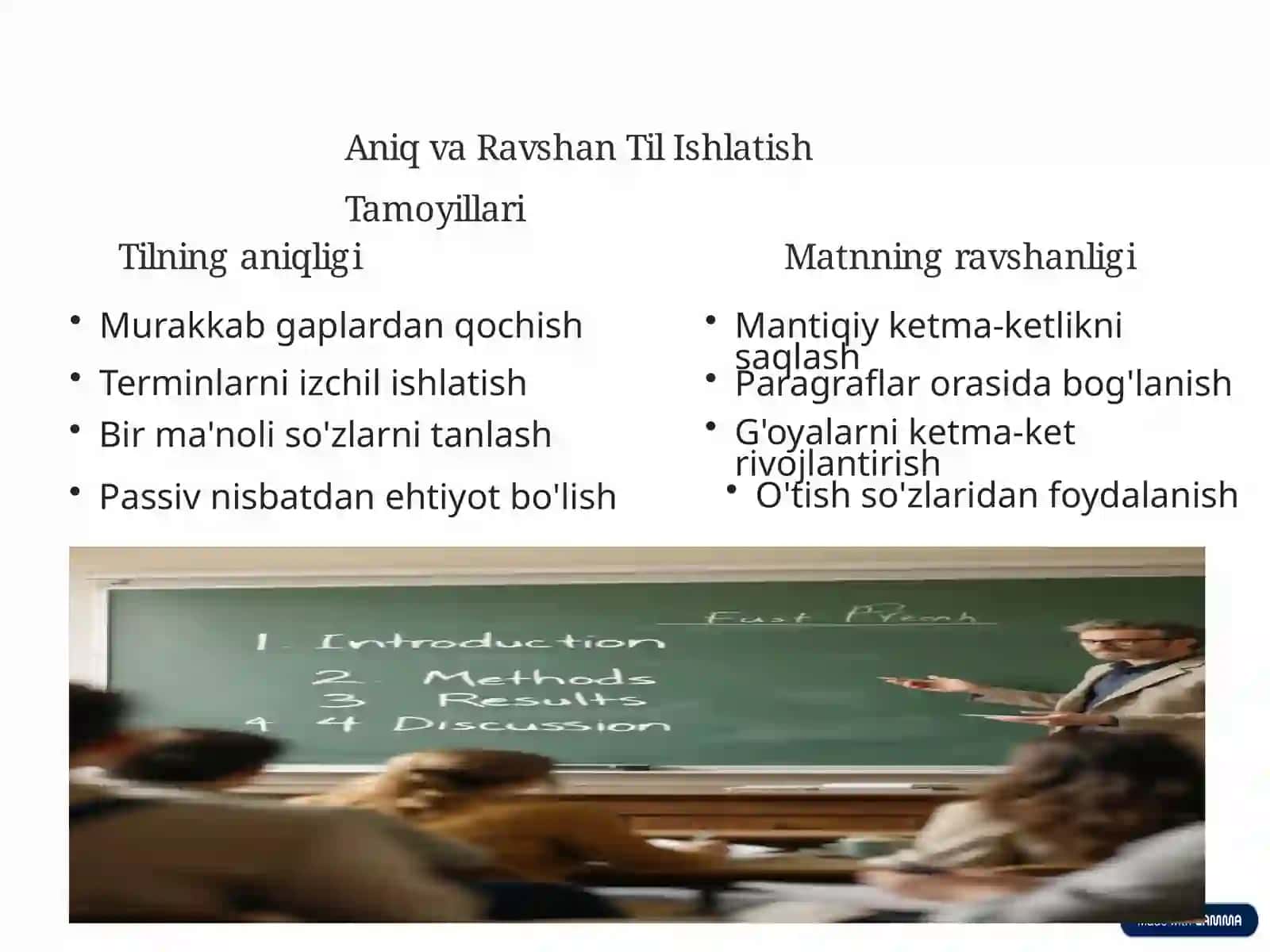 Akademik Yozuvning Muhim Qoidalari va Tamoyillari 4