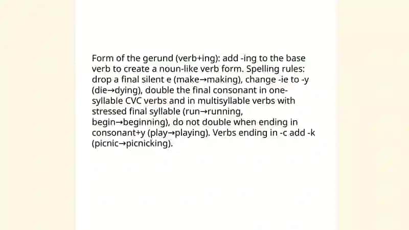 The infinitive and the gerund in verbs 4