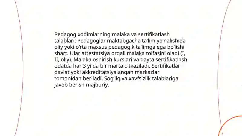 Maktabgacha taʼlimning davlat talablari 4