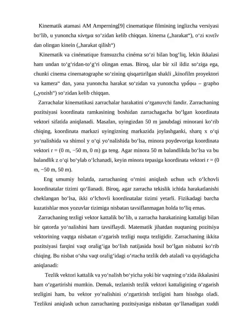 Nuqtaning murakkab harakati 4