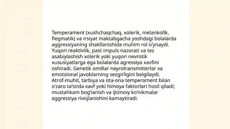 Agressiv holat shakllanishi 4