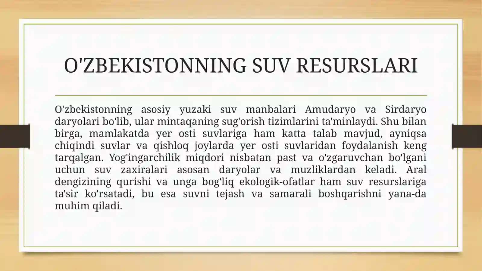 O'zbekistonda suvni tejash 4