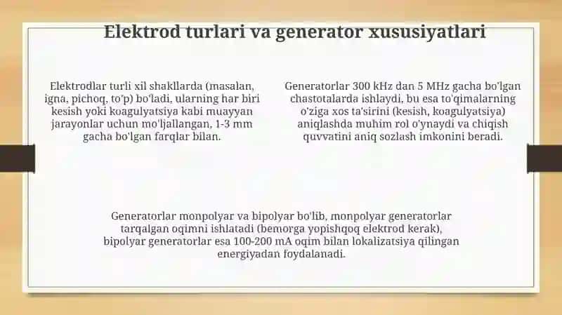 Elektroxirurgik apparatlar elementlari 4