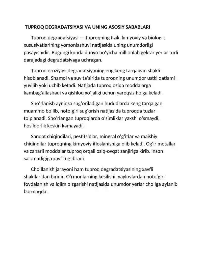 TUPROQ VA UNING MUHOFAZASI 4
