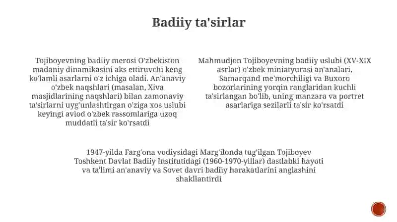 Mahmudjon Tojiboyev hayoti va ijodi 4