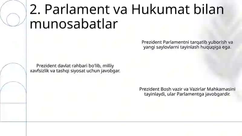 Yangi qabul qilingan Konstitutsiyada Ozbekiston Respublikasi Prezidenti maqomi 4