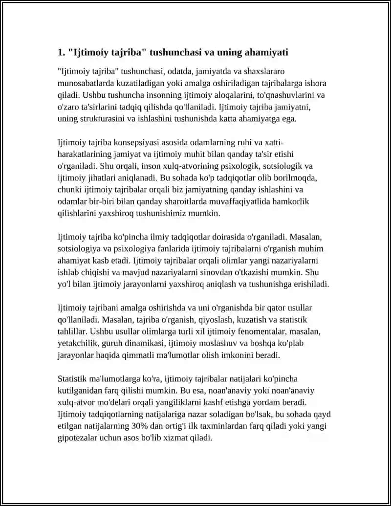 "MAKTABGACHA YOSHDAGI BOLALARDA IJTIMOIY TAJRIBANI SHAKLLANTIRISH" REFERAT 4