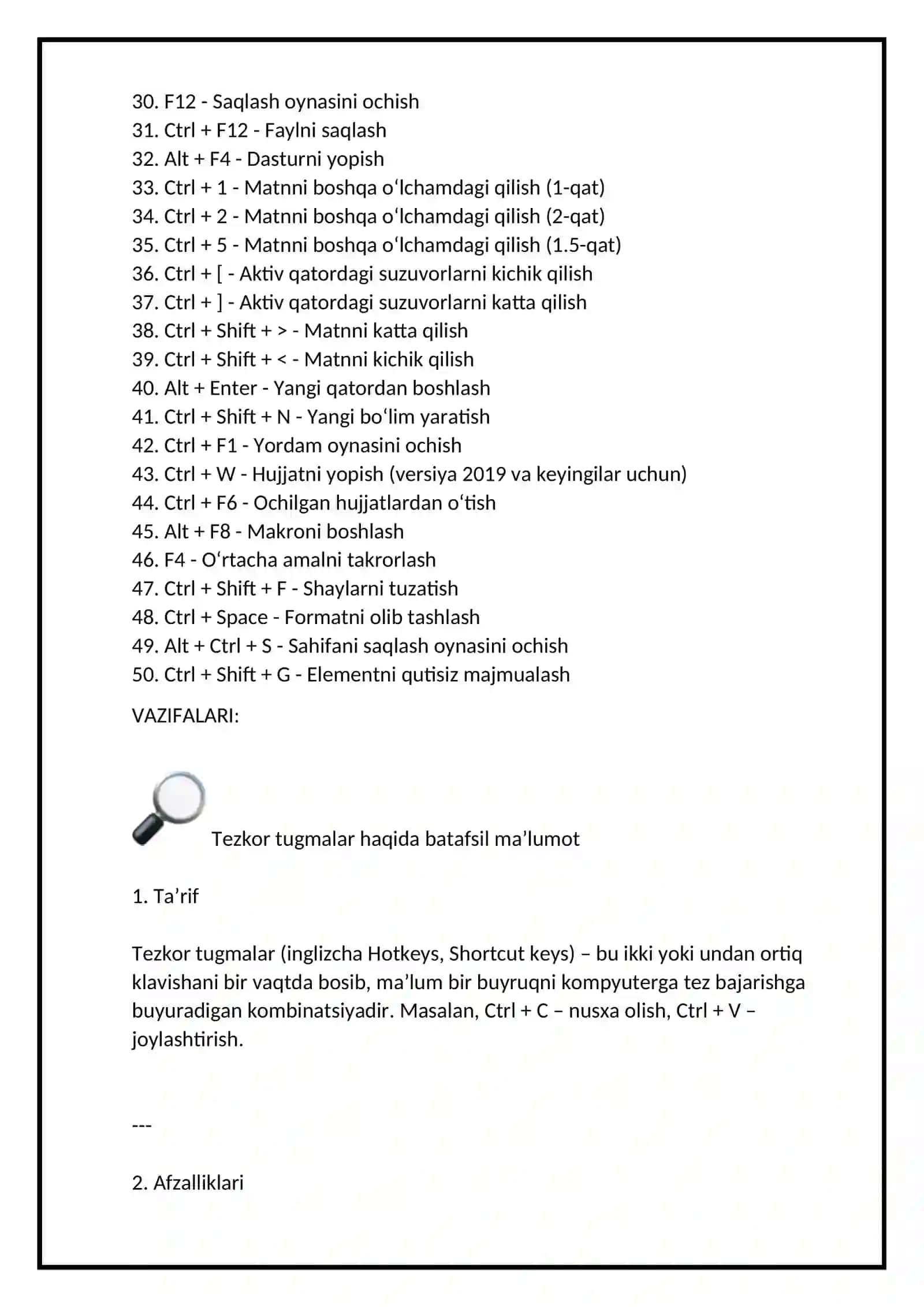 Informatikadan mustaqil ish 4
