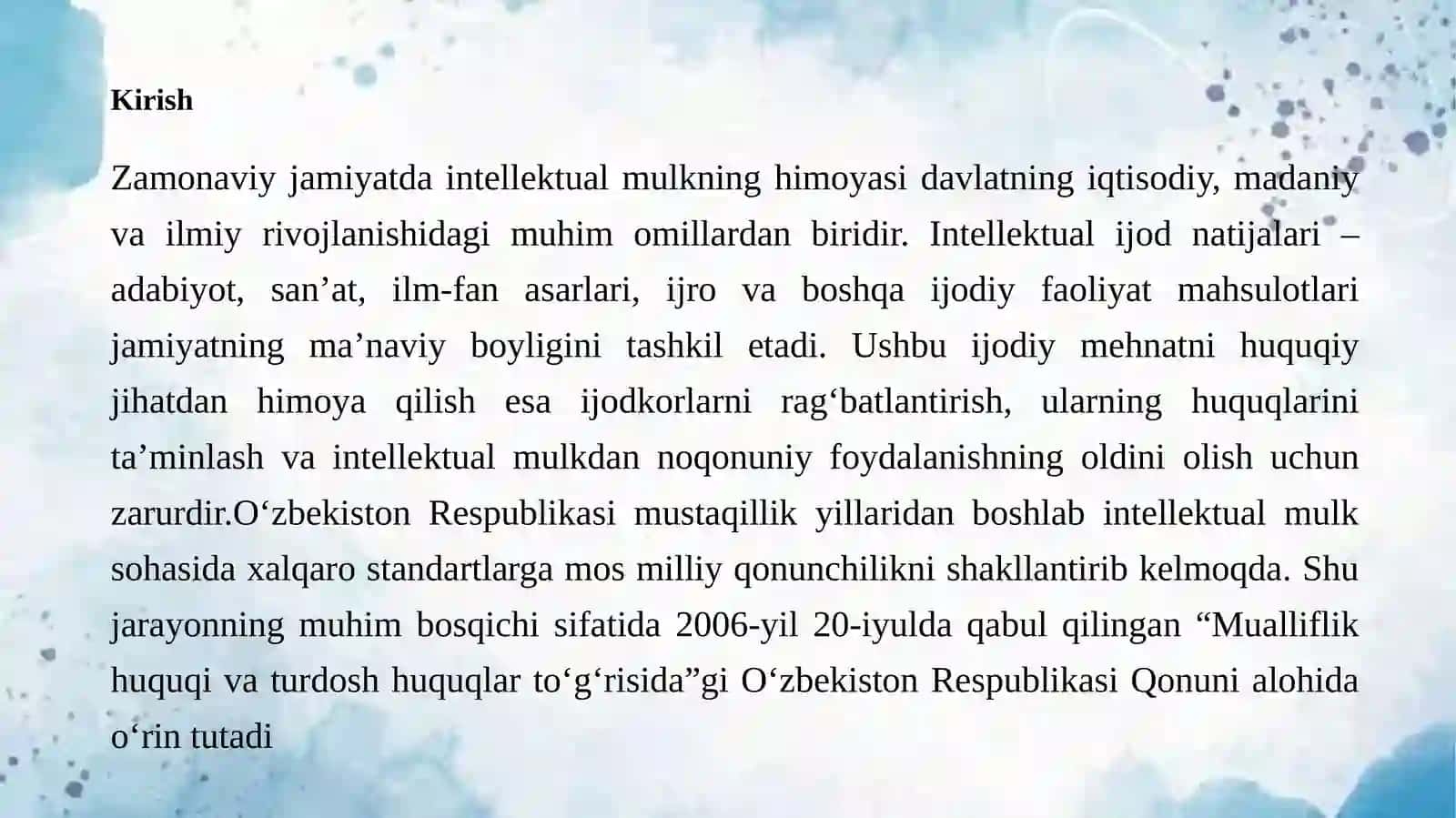 MUALLIFLIK HUQUQI VA TURDOSH HUQUQLAR 4