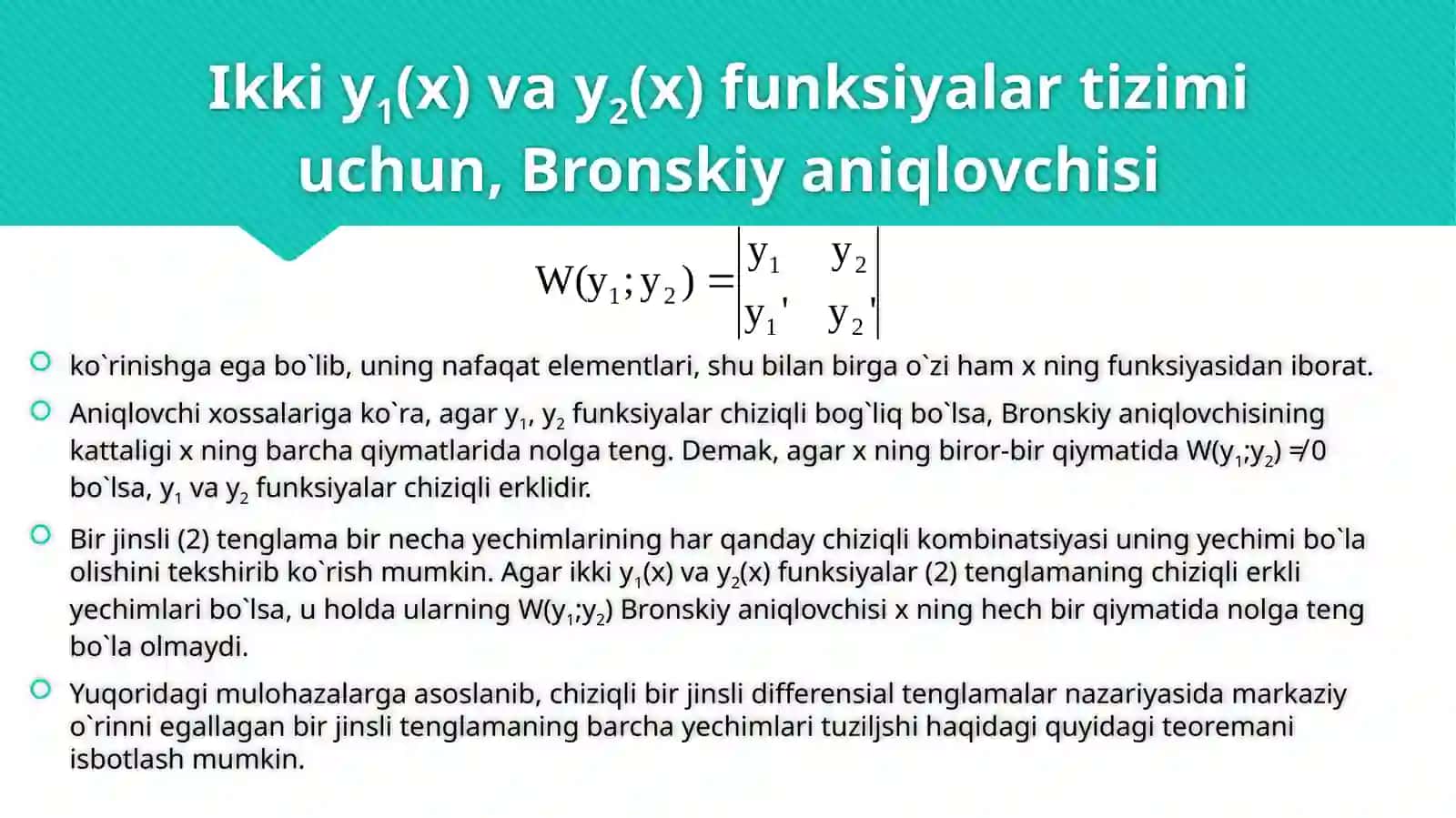 oliy matematikadan tayyorlagan taqdimoti 4