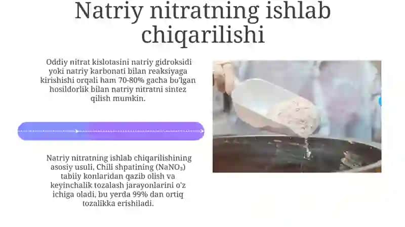 Natriy nitratning xossalari va ahamiyati 4