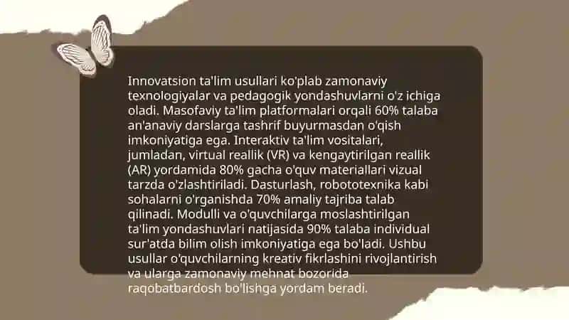 Pedagogikada an'anaviylik va novatorlik 4