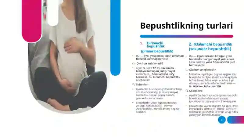 Bepushtlikni davolashning zamonaviy usullari 4