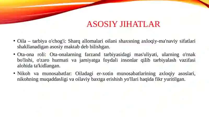 Oila Sharq Mutafakkirlari Nigohida 4