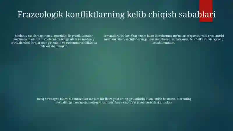 Frazeologik Chatishmalar 4