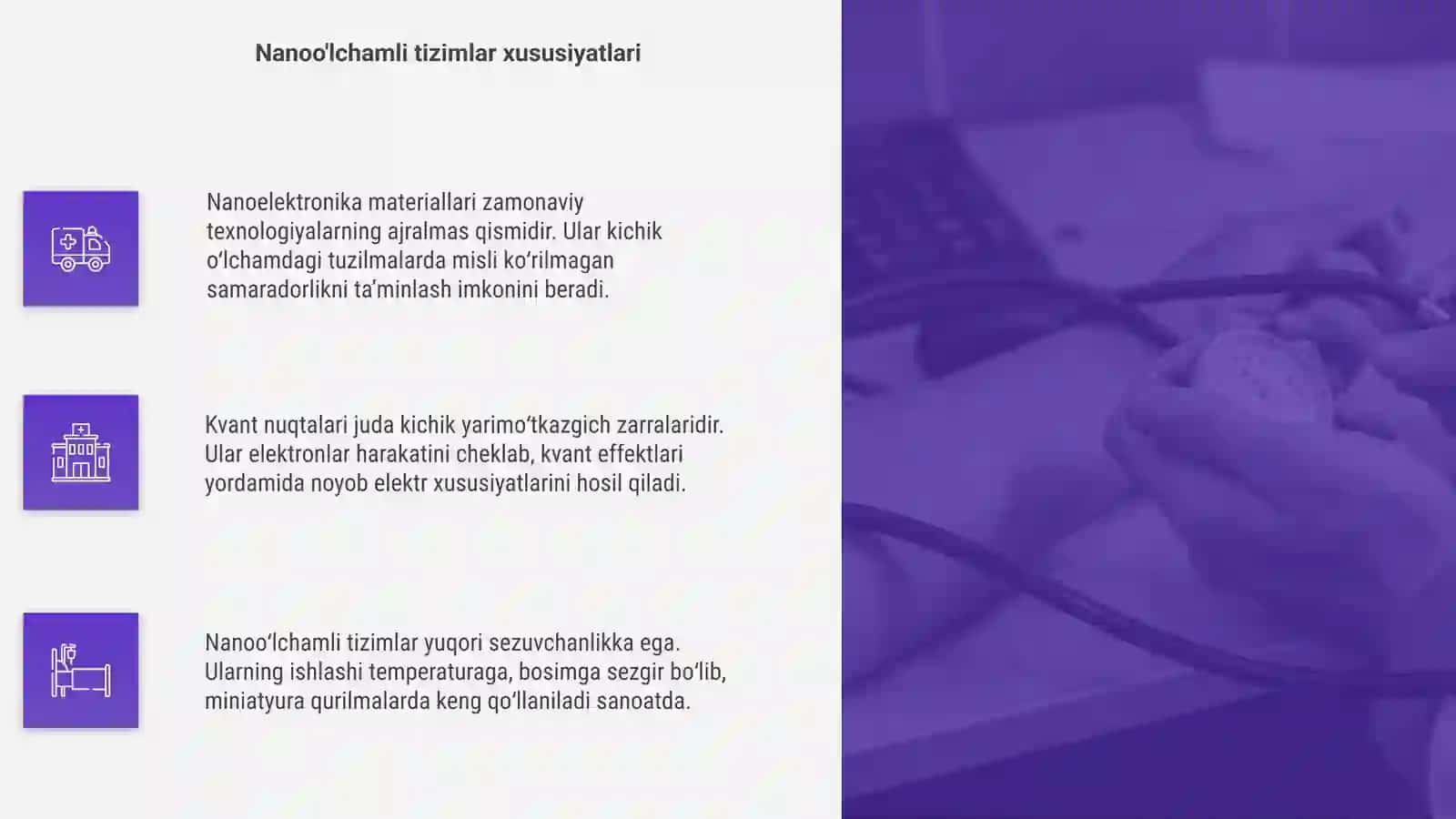 Nanoelektronika materiallari. Kvant nuqtalari 4