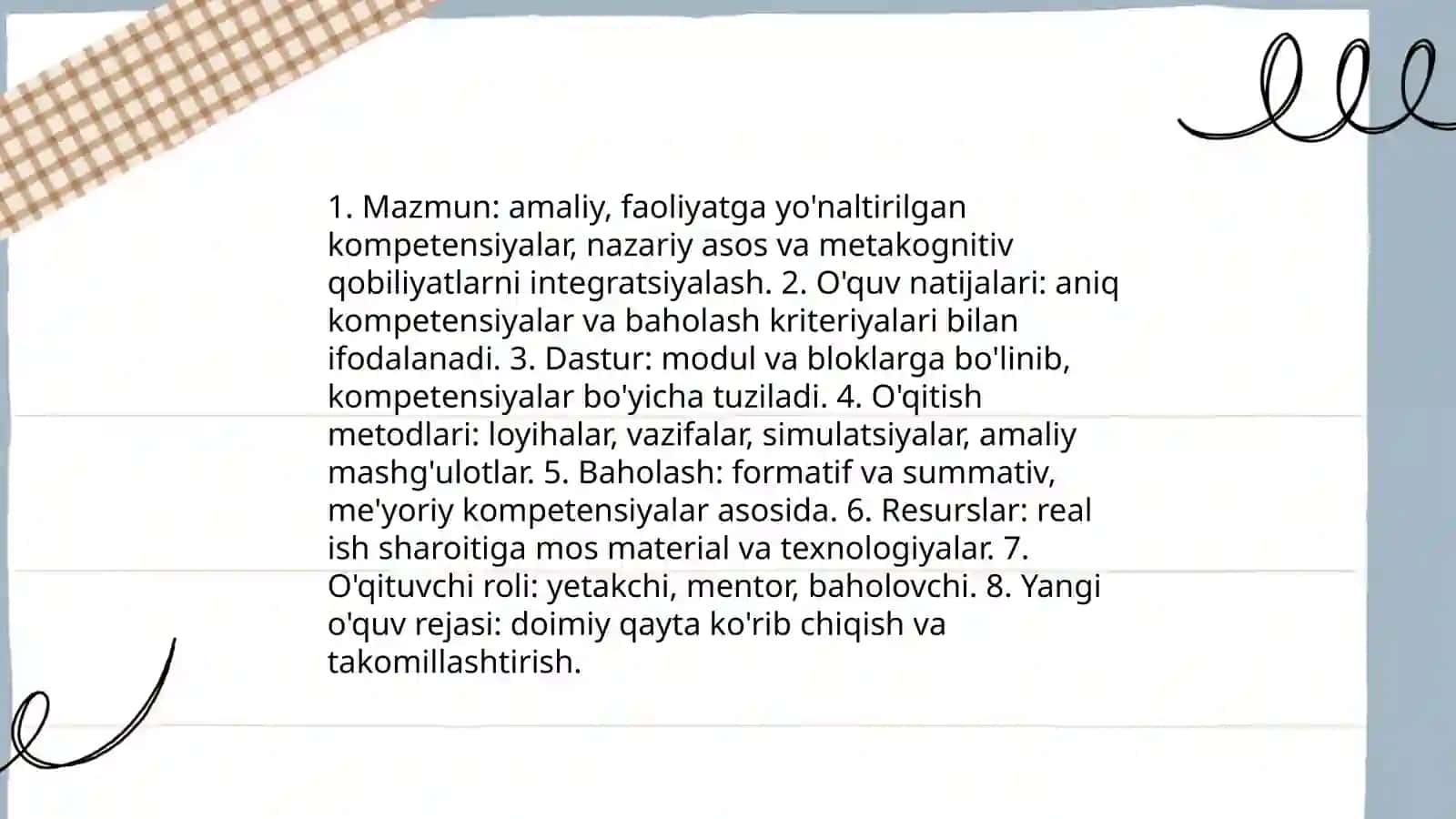 O'quv ishlarida ko'nikma va malakalarni shakillantirish 4