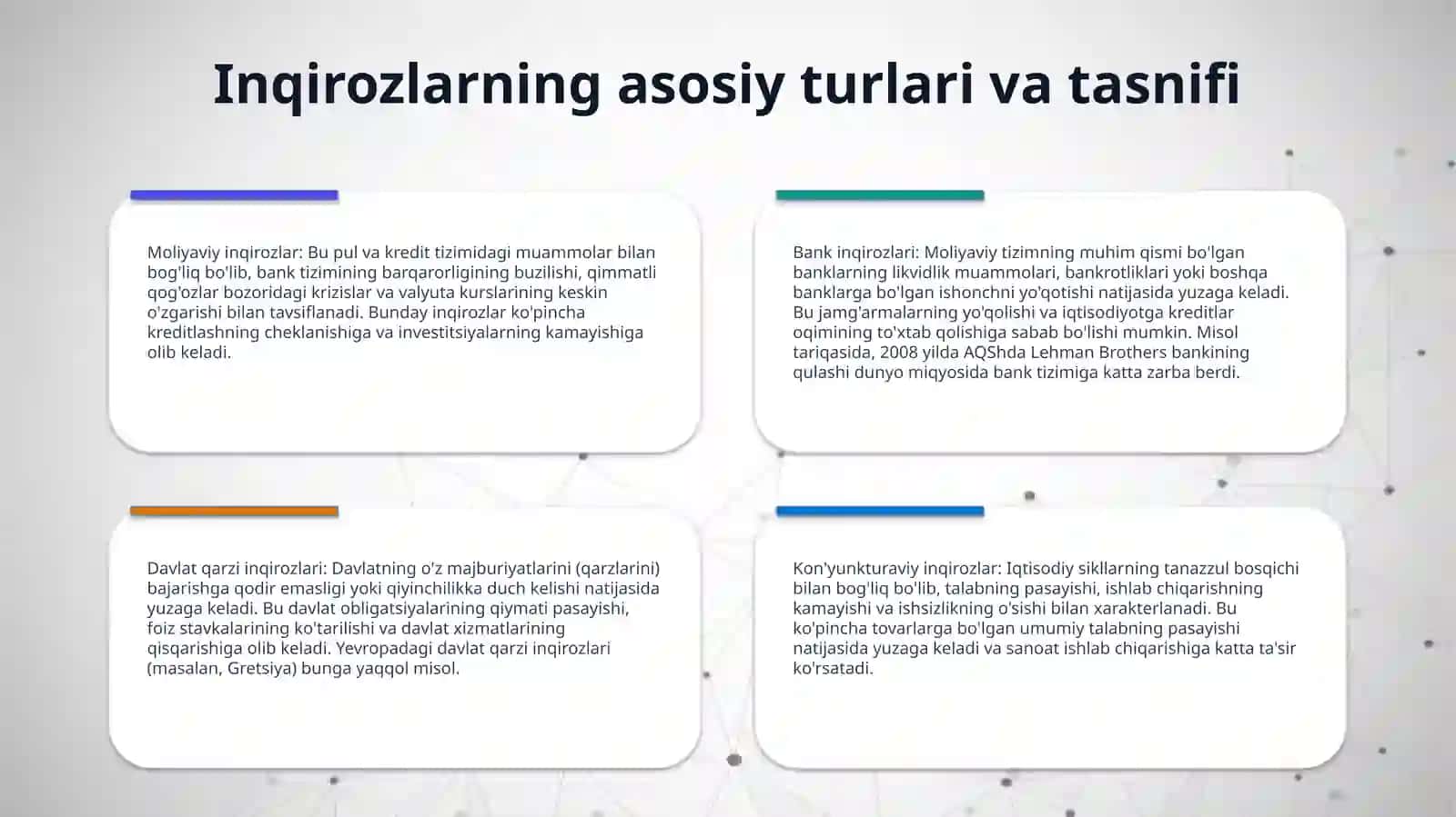 INQIROZLARNING MAZMUNI VA TURLARI 4