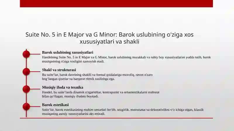 G.GENDEL KLAVIR UCHUN SYUITALAR: №5 MI MAJOR, № SOL MINOR 4