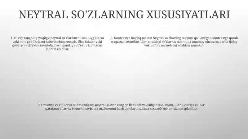 Neytral So'Zlar 4