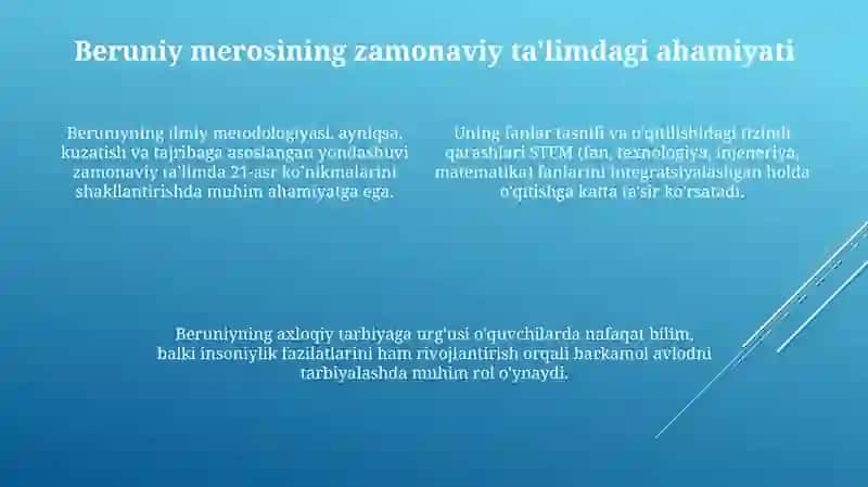 Abu Rayhon Beruniyning ta'lim tarbiyaviy qarashlari 4