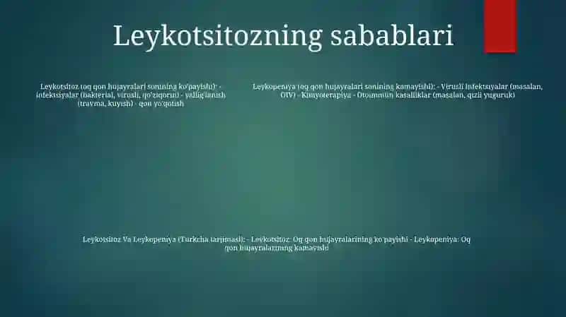 Leykotsitoz Va Leykopeniya 4