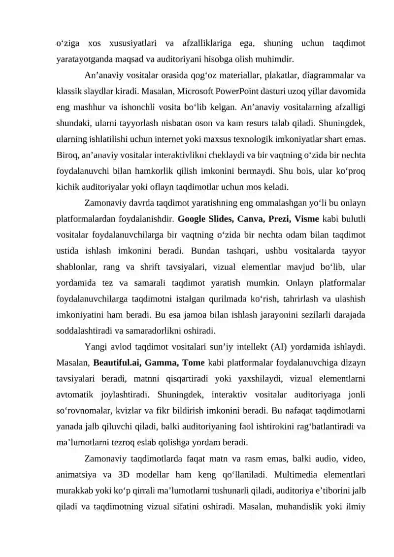 TAQDIMOT YARATISHNING ZAMONAVIY VOSITALARI 4