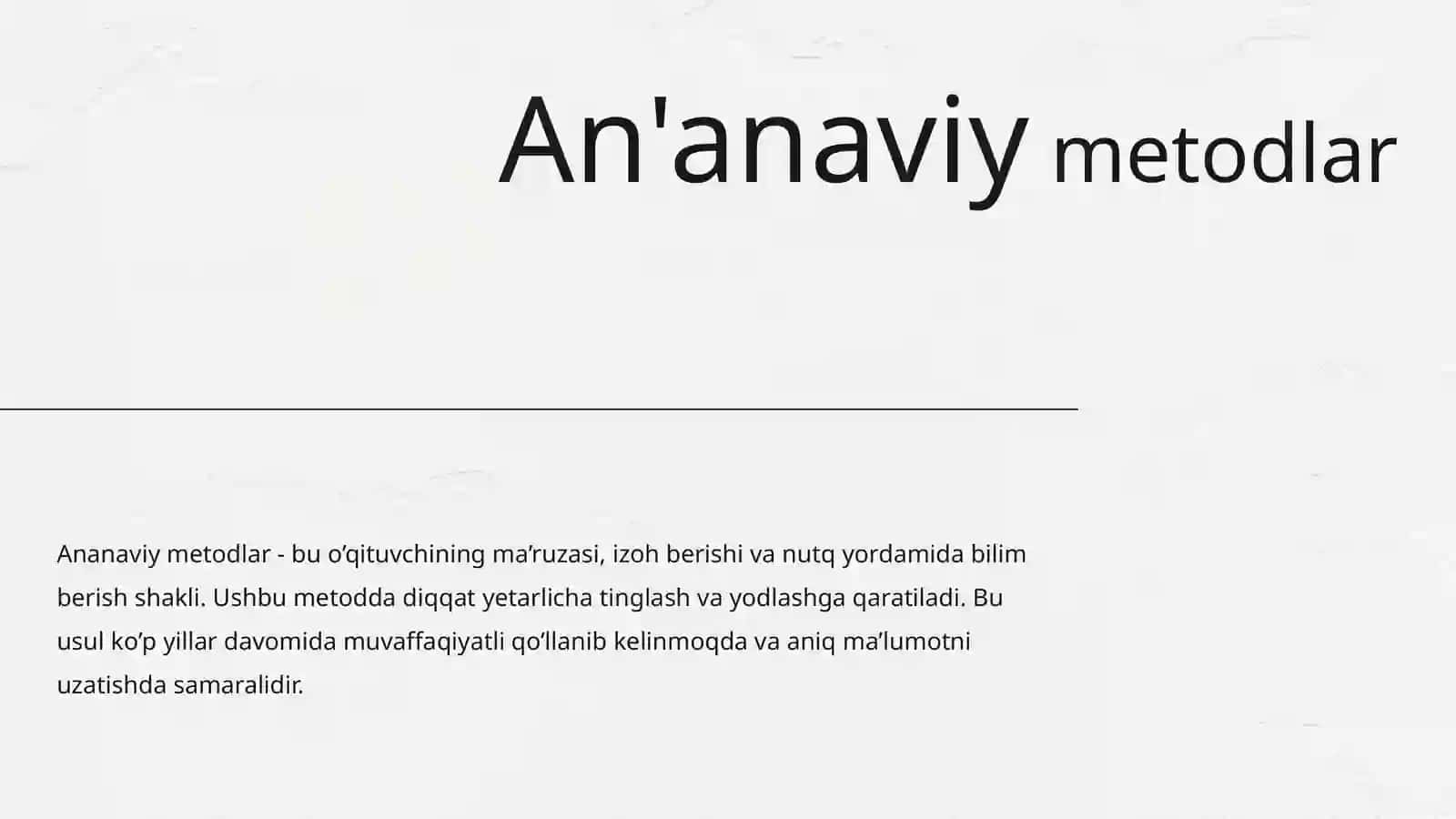 Tarbiya fanini o'qitish metod va vositalari 4