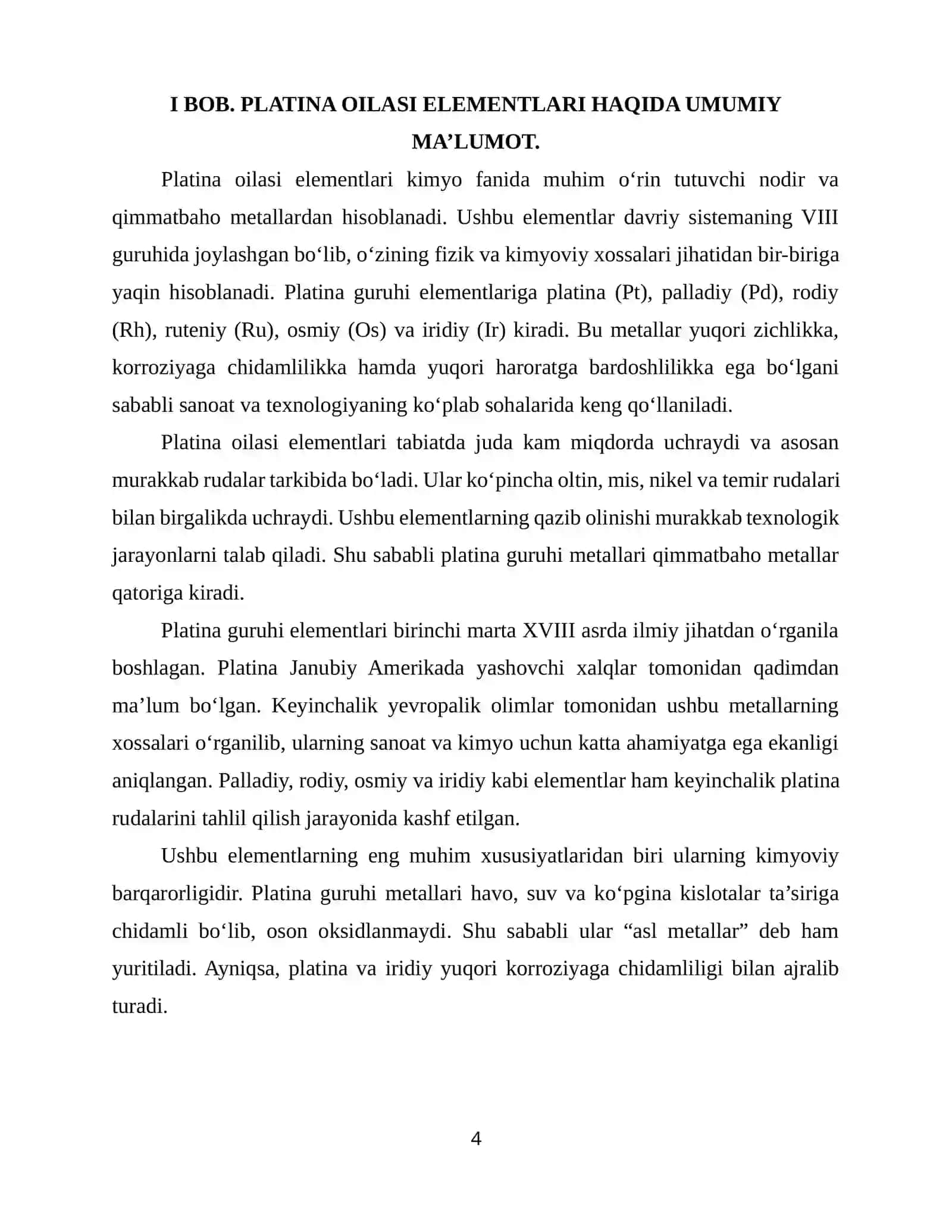 PLATINA OILASI VA ELEMENTLARI VA ULARNING XOSSALARI 4