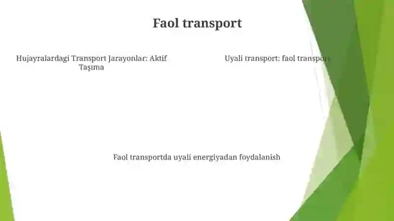 Hujayradagi Transport Jarayonlar 4