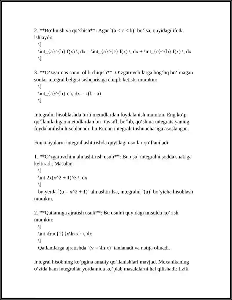 MOLIYAVIY TAHLILDA INTEGRAL HISOB TAHLILI 4